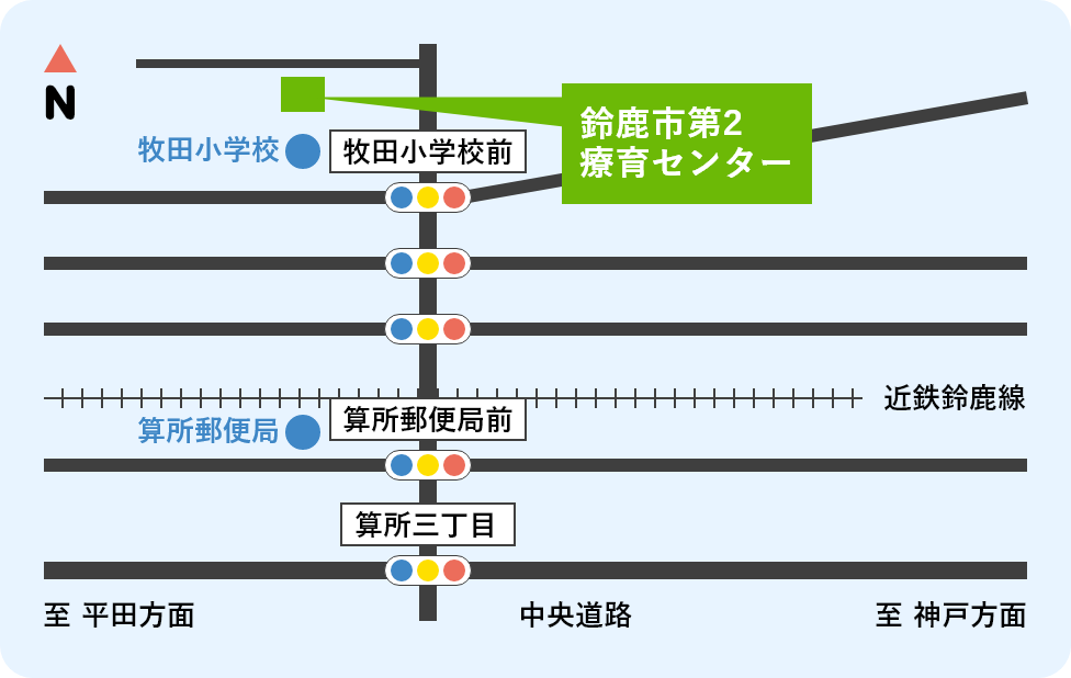 第2療育センターのアクセスマップ